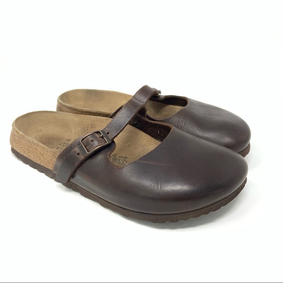 Birkenstock Shoes - Birkenstock Birki's Mary Jane Brown Leather